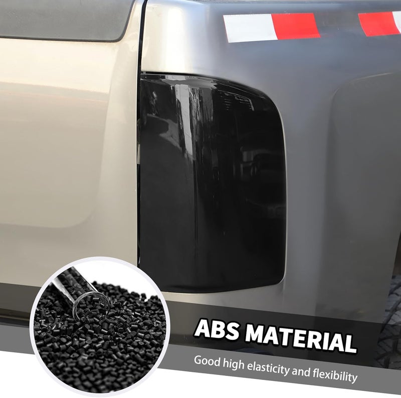 Jimen Fit for Chevrolet Silverado/GMC Sierra 2007-2013, 2PCS Smoked Taillight Cover Tint Rear Tail Light Bezel Trim - Image 4